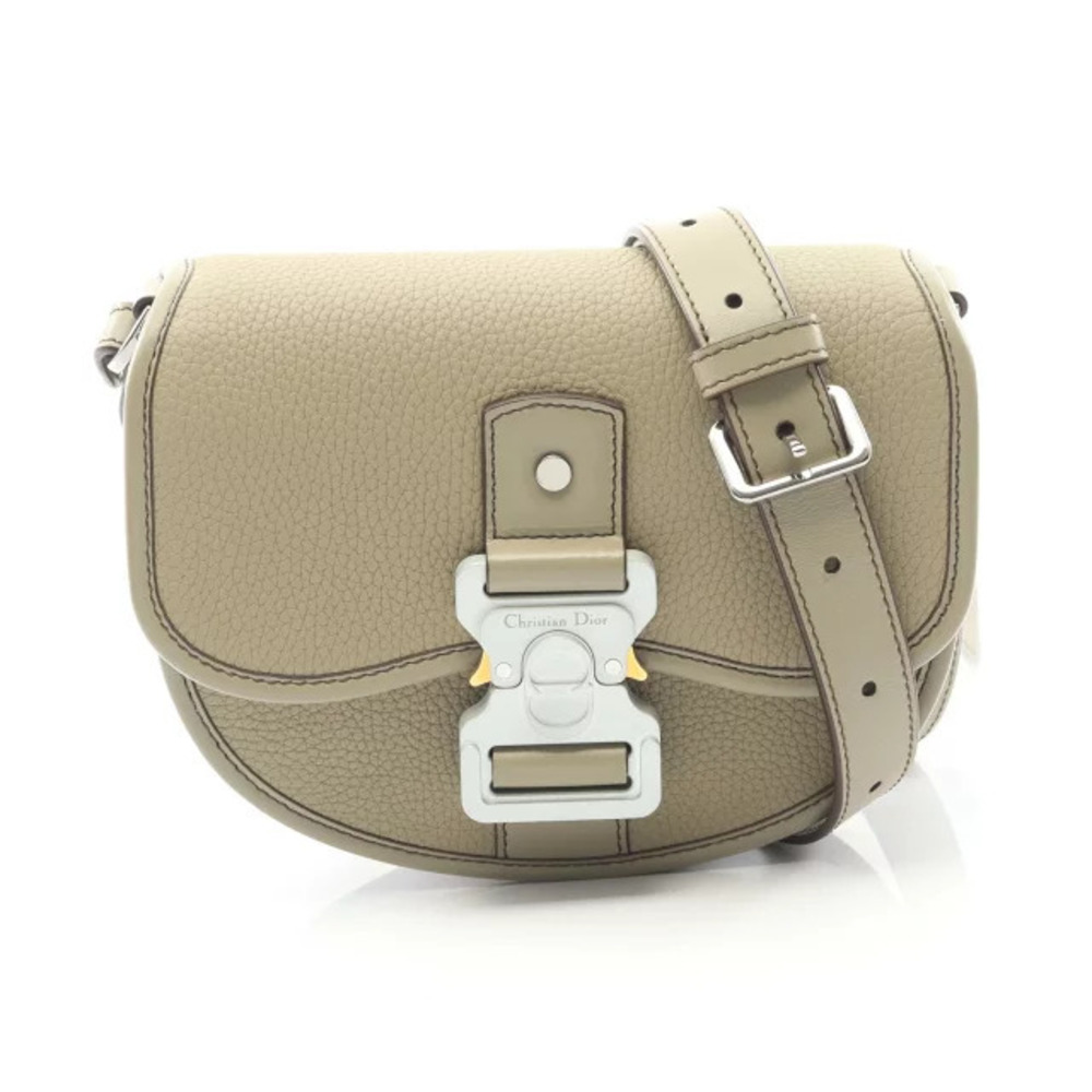 Dior Gallop Shoulder Bag Leather Beige